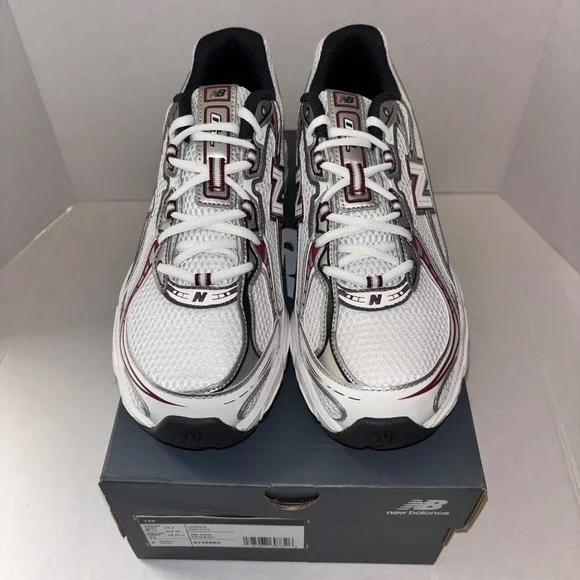 New Balance 740 White Red Silver Lifestyle Sneakers U740RD2 Mens 9.5 Womens 11 - Picture 3 of 6